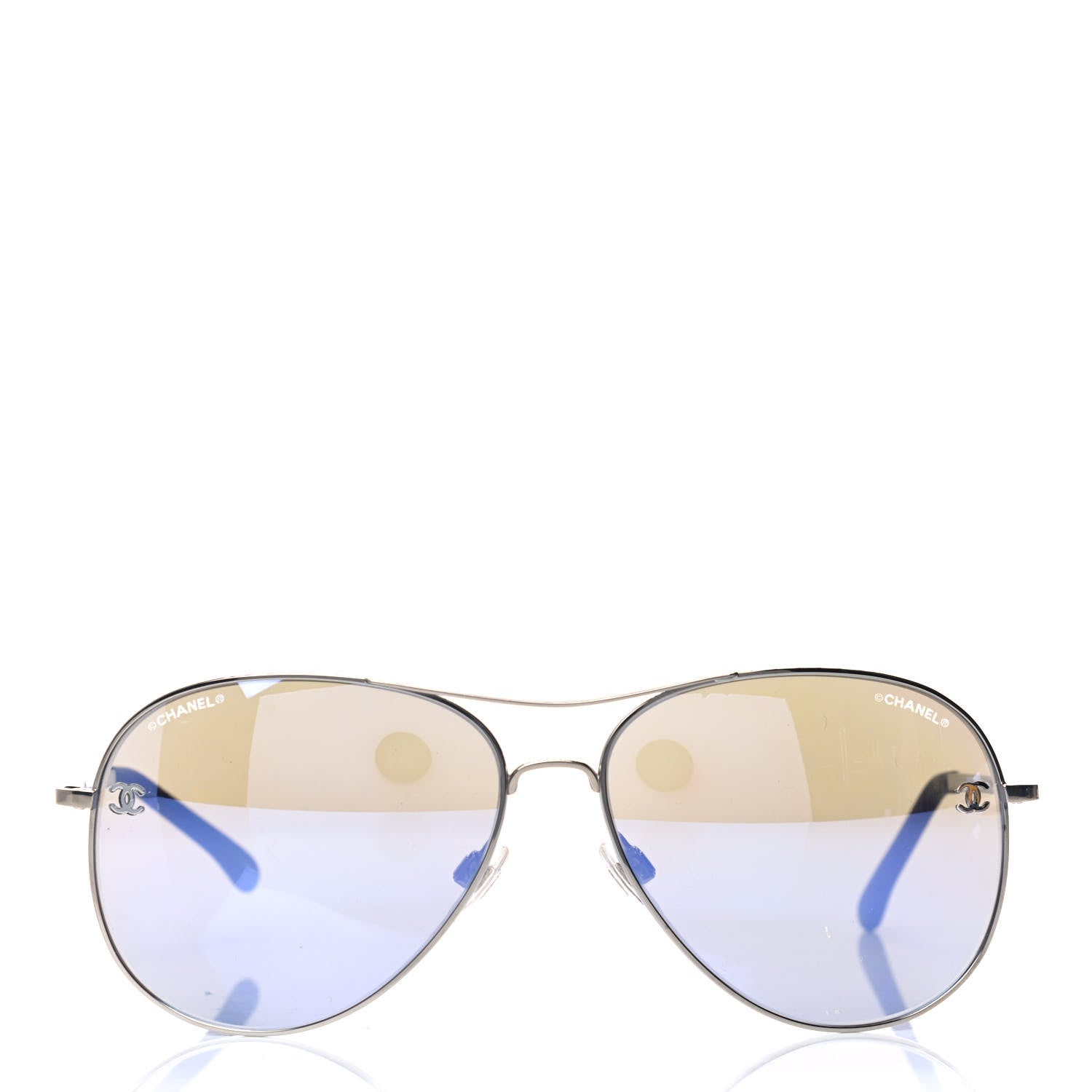 Chanel Polarized CC Aviator Sunglasses 4189-T-Q Purple 2 of 5