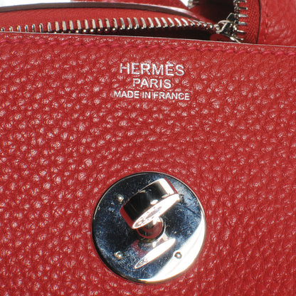 Hermes Taurillon Clemence Lindy 34 Rouge Casaque 6 of 8