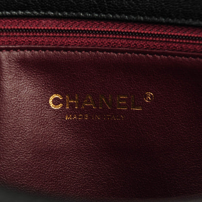 Chanel Shiny Goatskin Diagonal Quilted Medium Flap Black 8 of 8