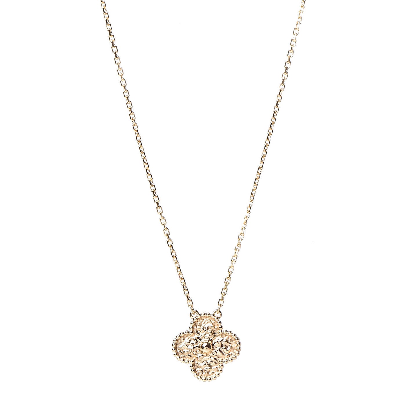 18K Yellow Gold Vintage Alhambra Pendant Necklace
