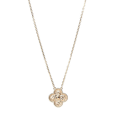 Van Cleef & Arpels 18K Yellow Gold Vintage Alhambra Pendant Necklace 7 of 8