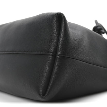 Loewe Mellow Nappa Medium Donut Chain Flamenco Knot Clutch Black 9 of 9