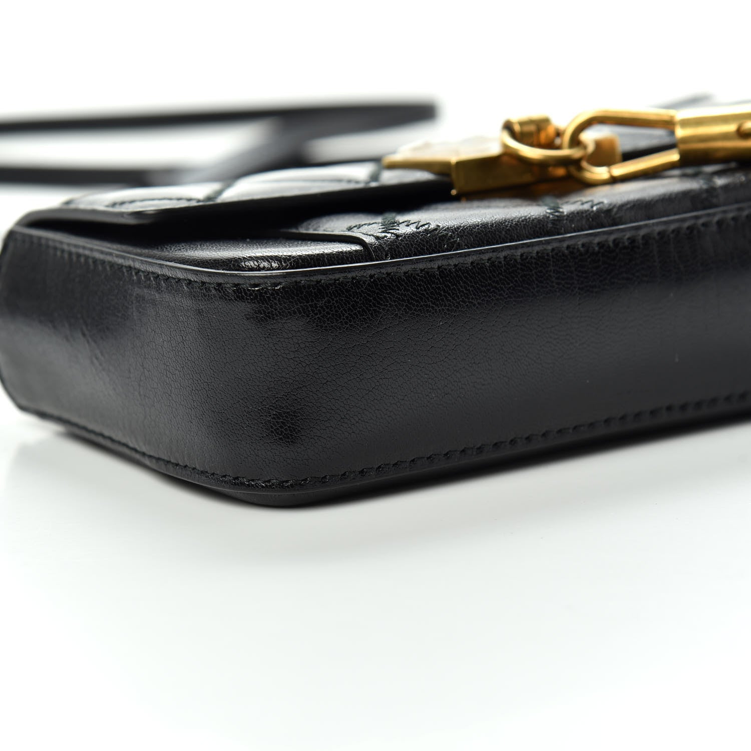 Givenchy Goatskin Quilted GV3 Mini Pocket Convertible Bag Black 6 of 10