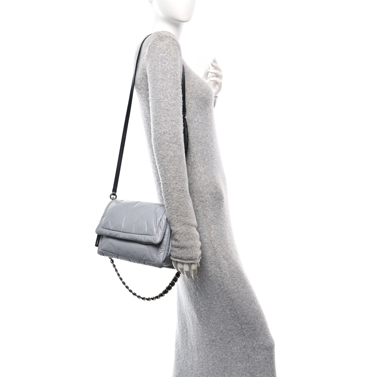 Lambskin The Pillow Bag Light Grey