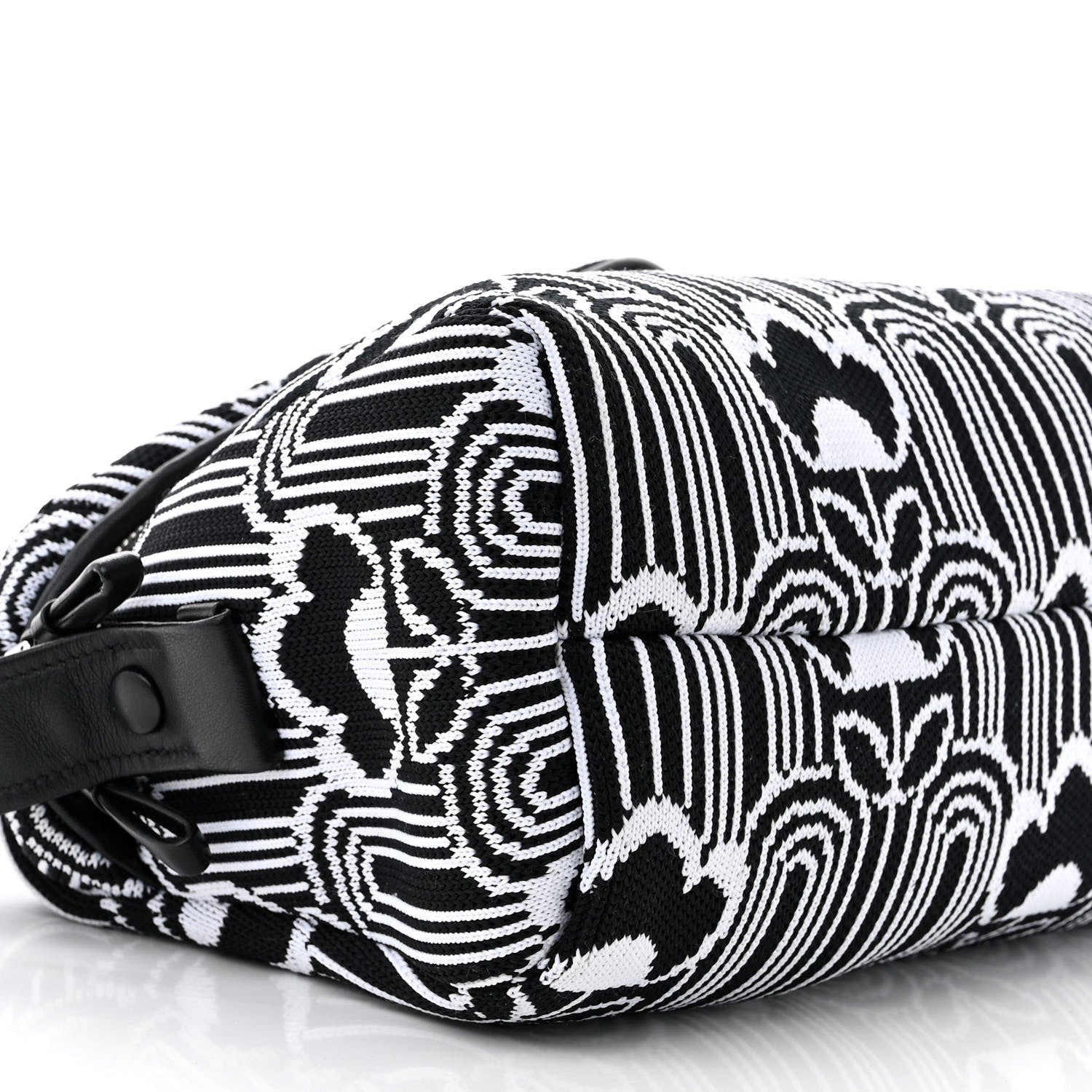 Prada Maglia Jacquard Signaux Bag Black White 9 of 10