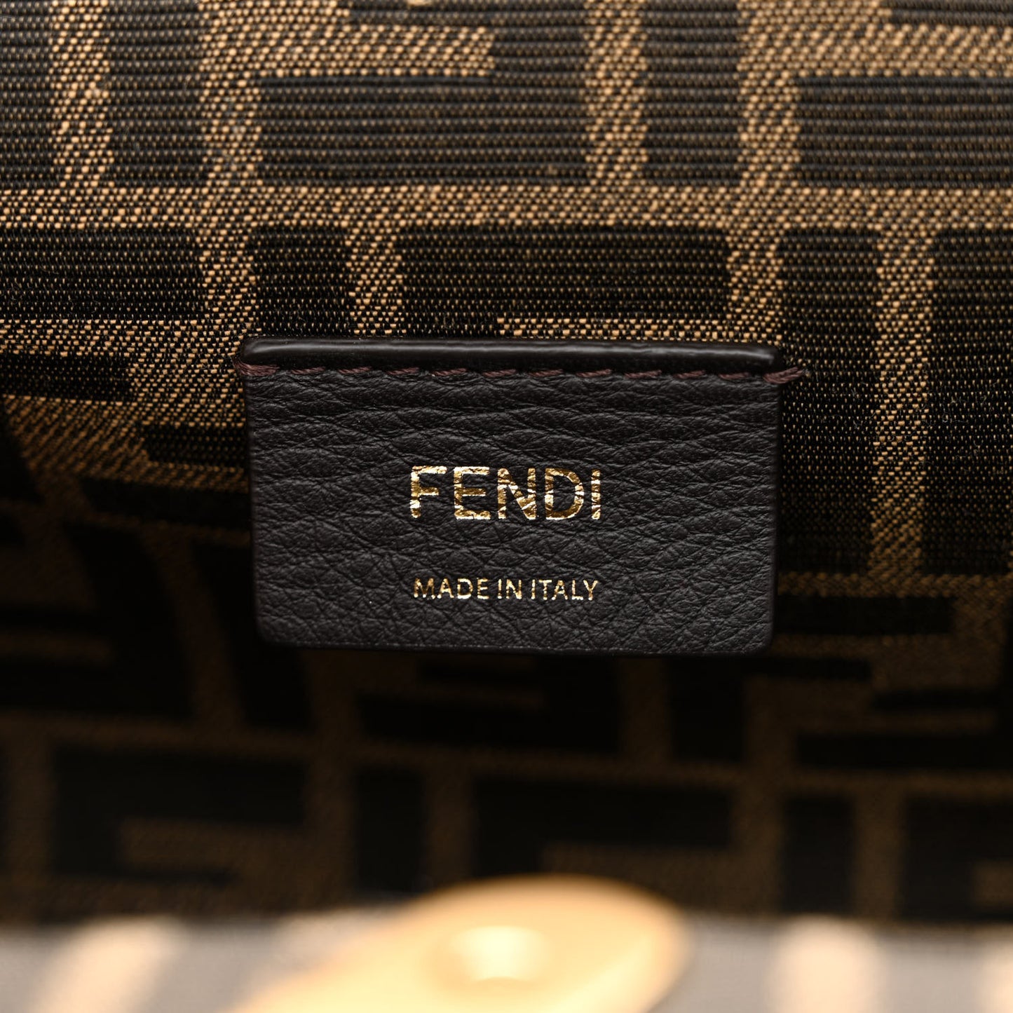 Shiny Nappa Small Fendi First Black