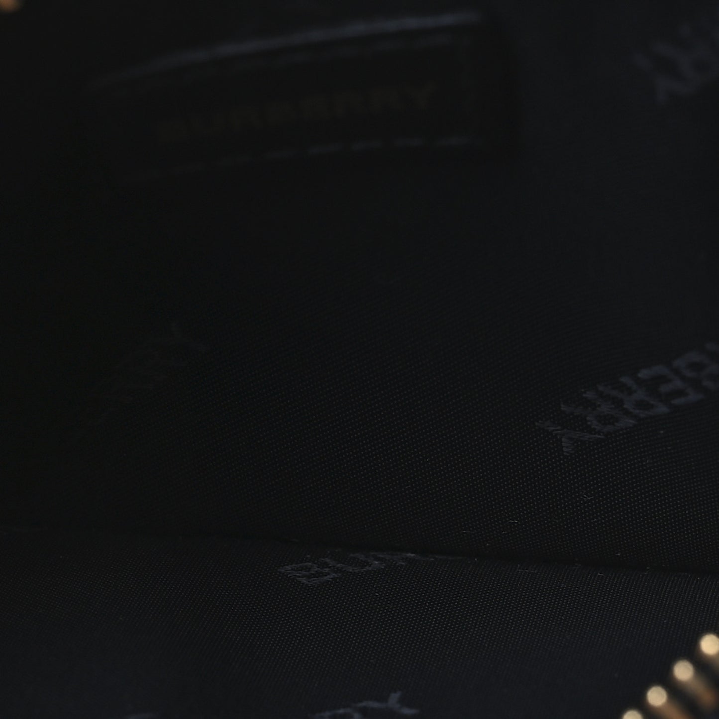 Check Calfskin Zip Card Case Holder Black