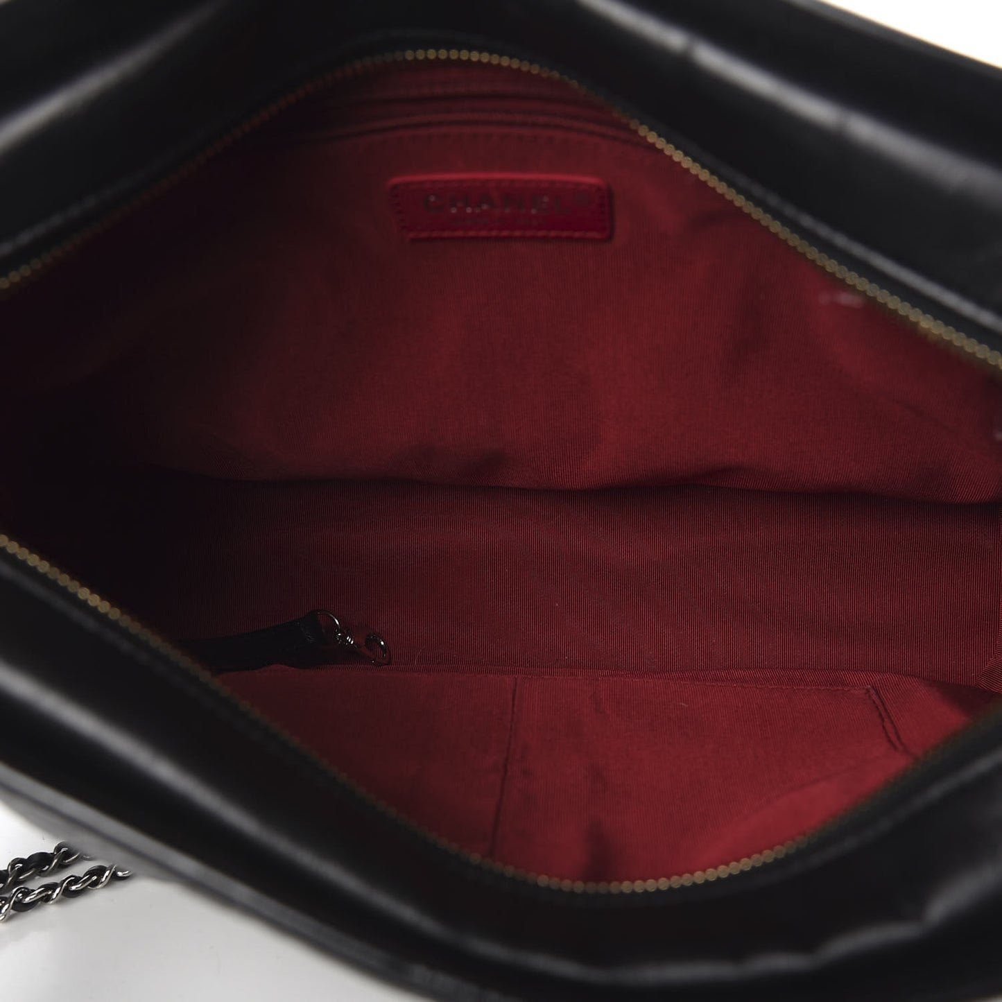 Aged Calfskin Quilted Large Gabrielle Hobo Black