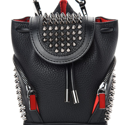 Christian Louboutin Calfskin Spiked Mini Explorafunk Keyring Bag Black 9 of 9