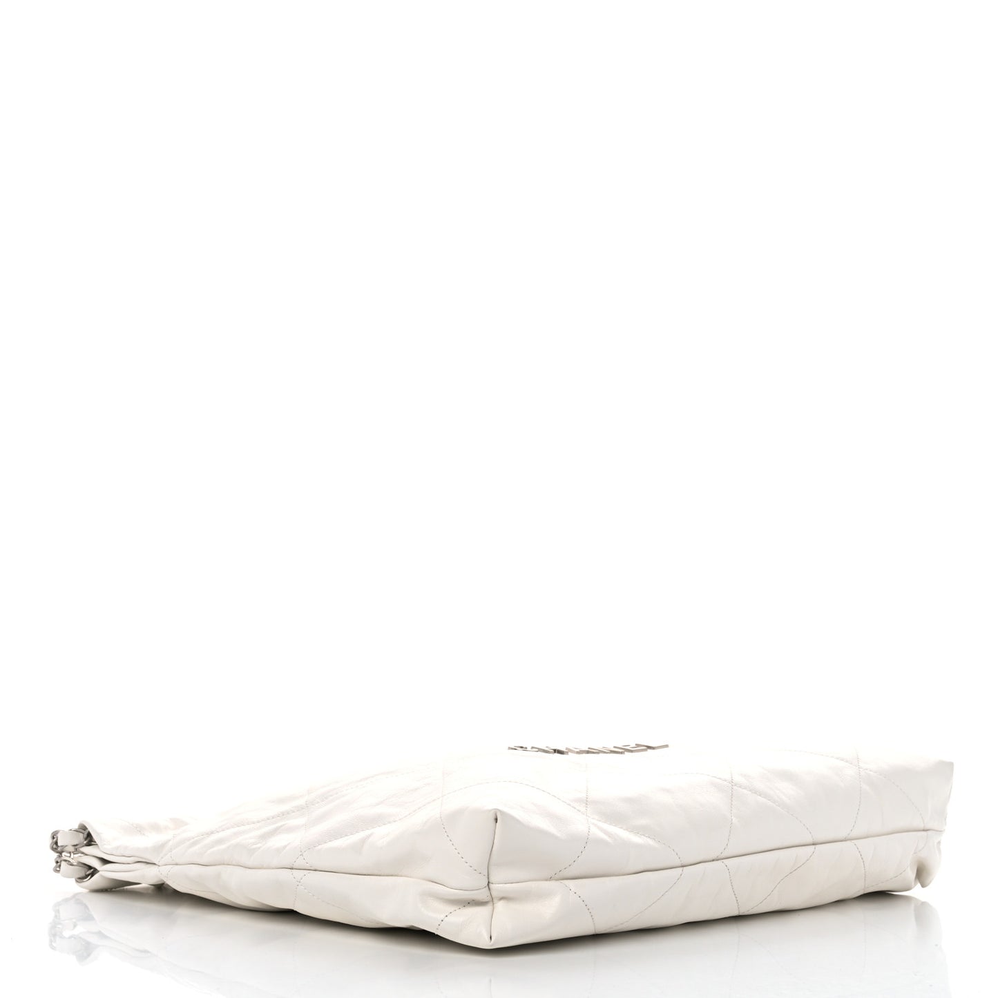 Shiny Calfskin Quilted Chanel 22 White