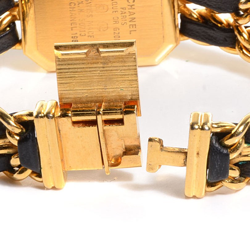 Chanel Stainless Steel Lambskin 20mm Chain Premiere Quartz Watch Gold M 3 of 7