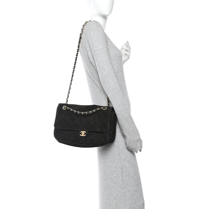 Chanel Suede Calfskin Small Souplissimo Maxi Flap Black 2 of 12