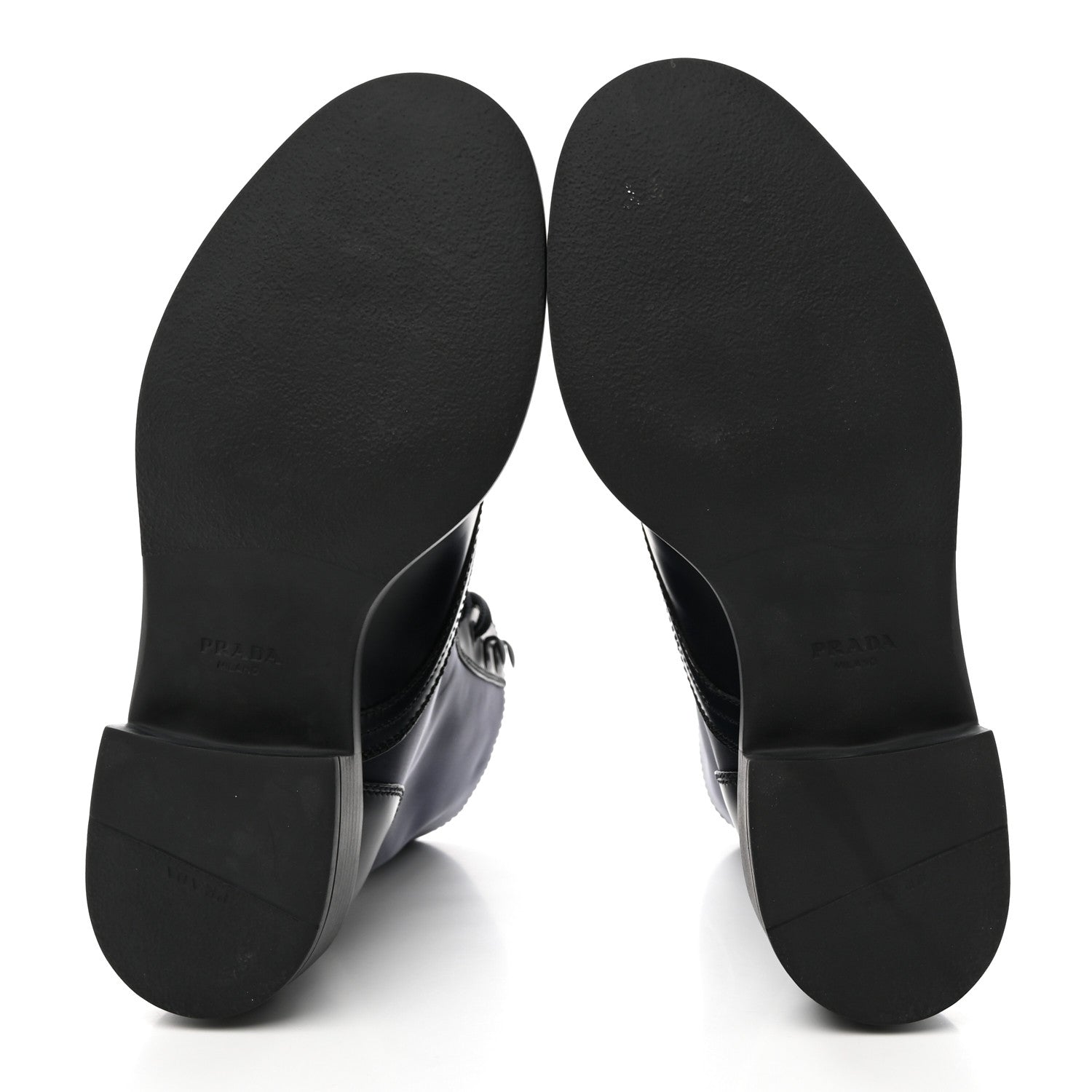 Prada Spazzolato Re-Nylon Metal Triangle Logo Womens 50mm Combat Boots 37 Blue 5 of 15