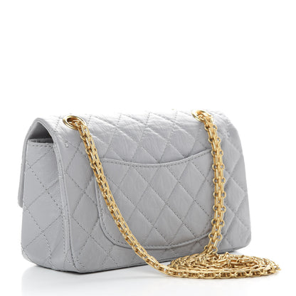 Chanel Aged Calfskin Quilted 2.55 Reissue Mini Flap Grey 3 of 12