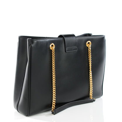 Saint Laurent Soft Calfskin Monogram Cassandre Shopper Black 2 of 11