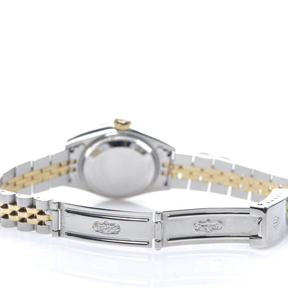 Rolex Stainless Steel 18K Yellow Gold 26mm Oyster Perpetual Datejust Watch White Roman 69173 4 of 5