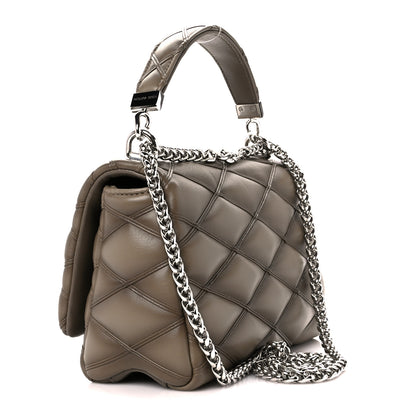 Louis Vuitton Lambskin Malletage Top Handle GO-14 MM Taupe 4 of 14
