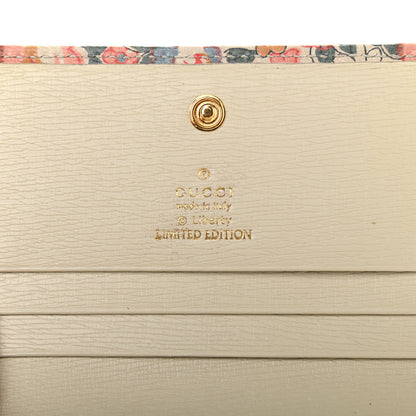 Gucci X LIBERTY OF LONDON Calfskin Infinity Abbey Horsebit 1955 Card Case Wallet Perfect Pink Ivory 7 of 8