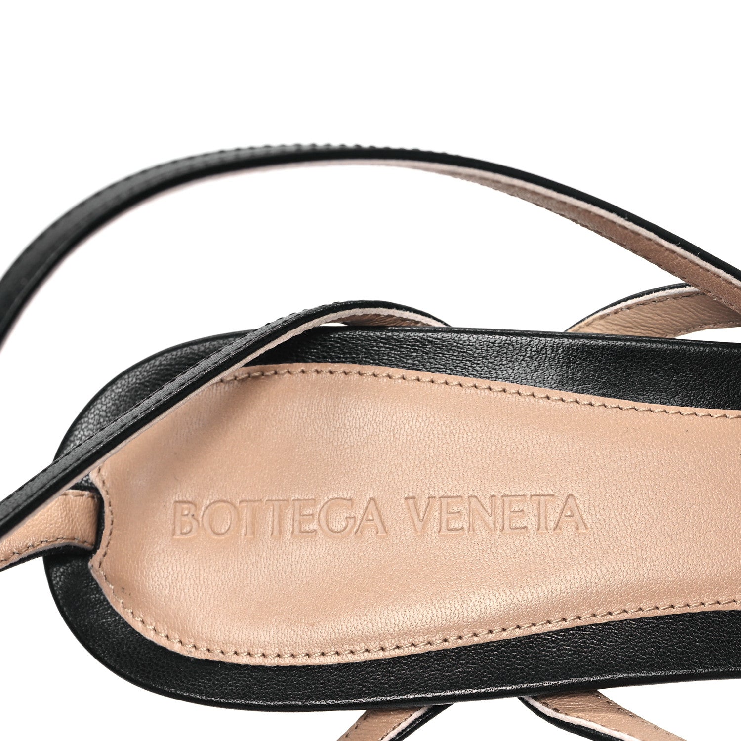 Bottega Veneta Lambskin Stretch Multi Strap 35mm Sandals 38.5 Black 7 of 8