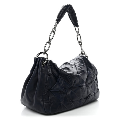 Chanel Lambskin Quilted Soft Squares Origami Accordion Flap Navy 3 of 10