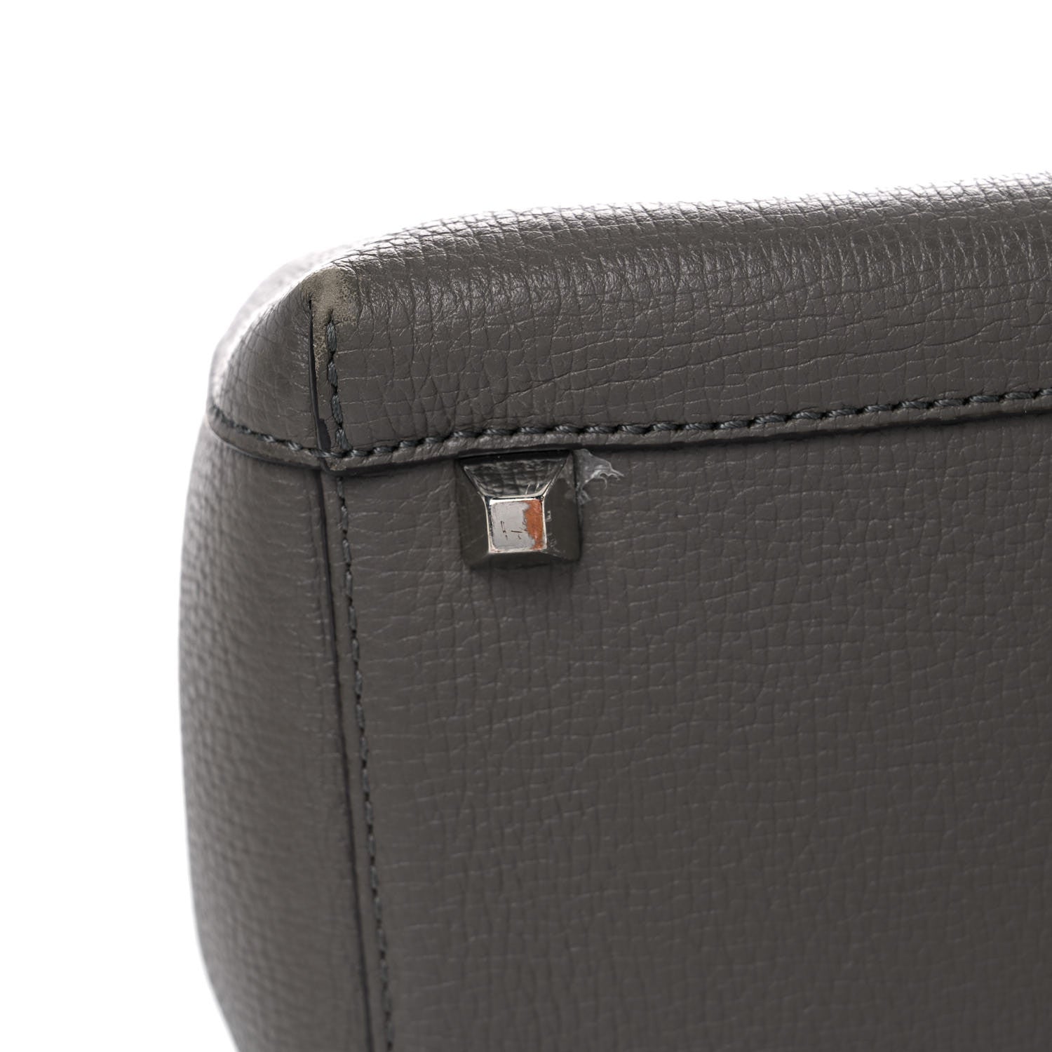 MCM Grained Calfskin Sarah Medium Visetos Hobo Grey 17 of 18
