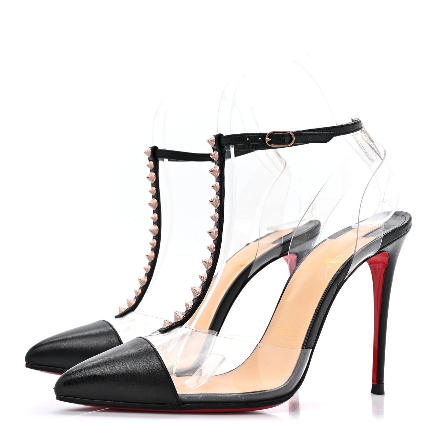 Kid PVC Nosy Spikes 100 Pumps 36 Black