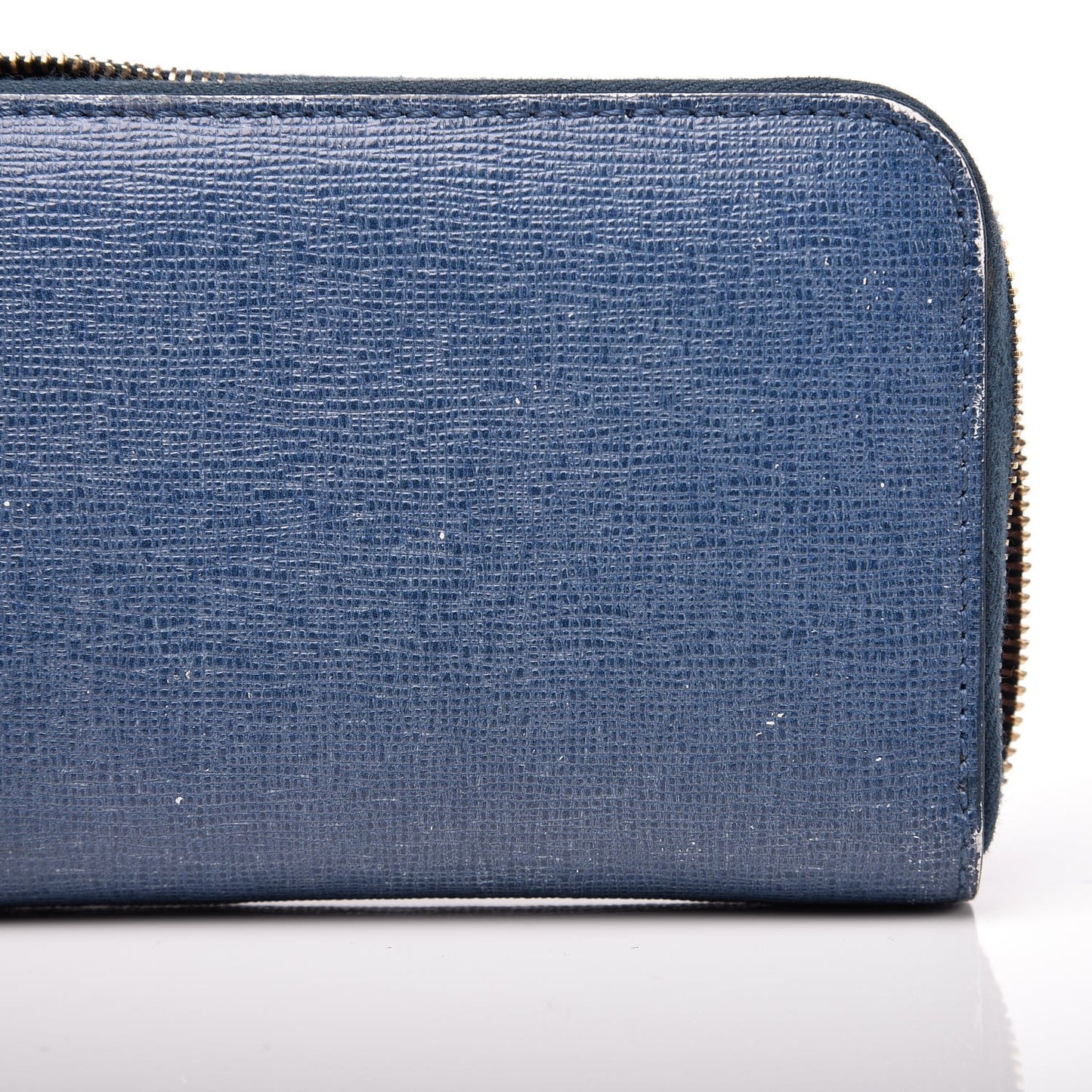 Vitello Elite Crystal Eye Monster Mini Zip Around Wallet Cobalt Lavender Pink