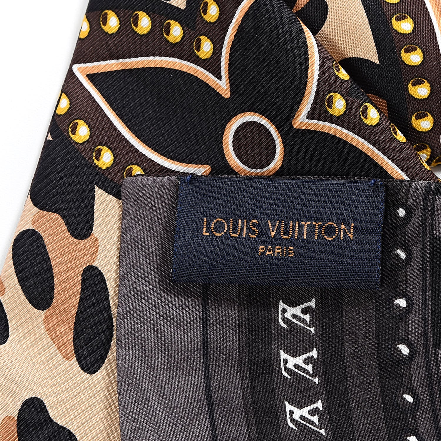 Louis Vuitton Silk Monogram LV World Bandeau Brown 5 of 5