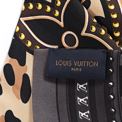 Louis Vuitton Silk Monogram LV World Bandeau Brown 5 of 5