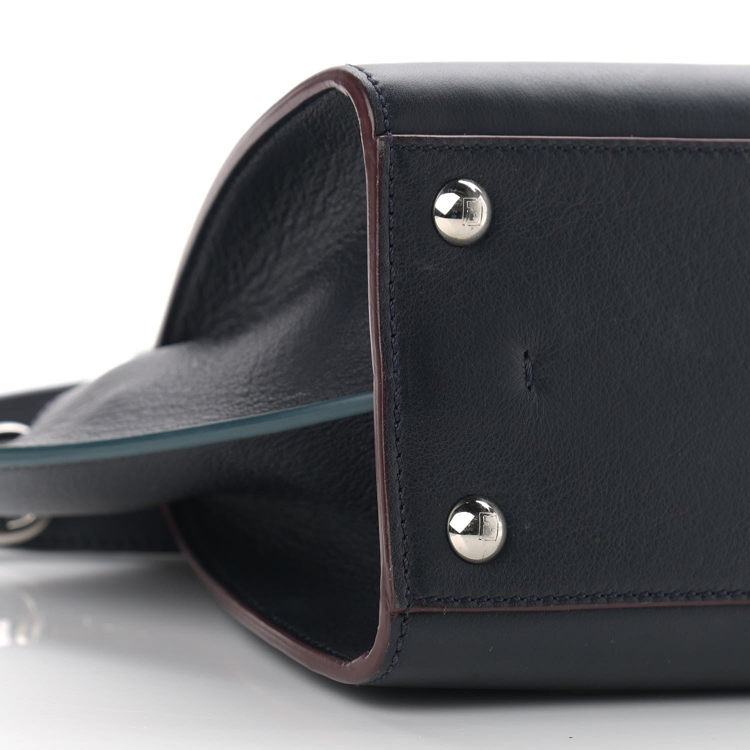 Fendi Vitello Dolce Mini 3jours Tote Blue Notte 7 of 14