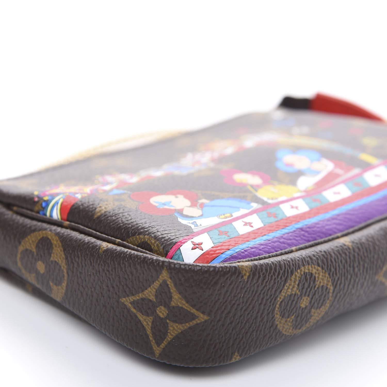 Louis Vuitton Monogram 2020 Christmas Animation Bumper Cars Mini Pochette Accessories Coquelicot 8 of 10