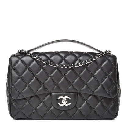 Chanel Lambskin Quilted Jumbo Easy Carry Flap Black 1 of 16
