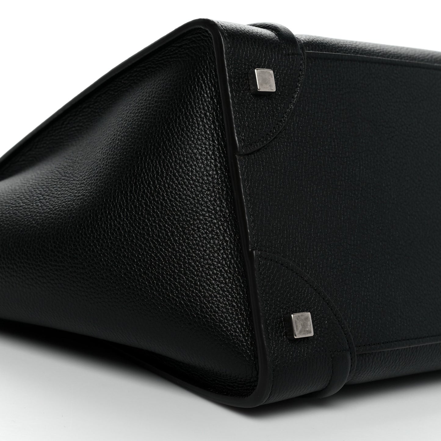 Drummed Calfskin Mini Luggage Black