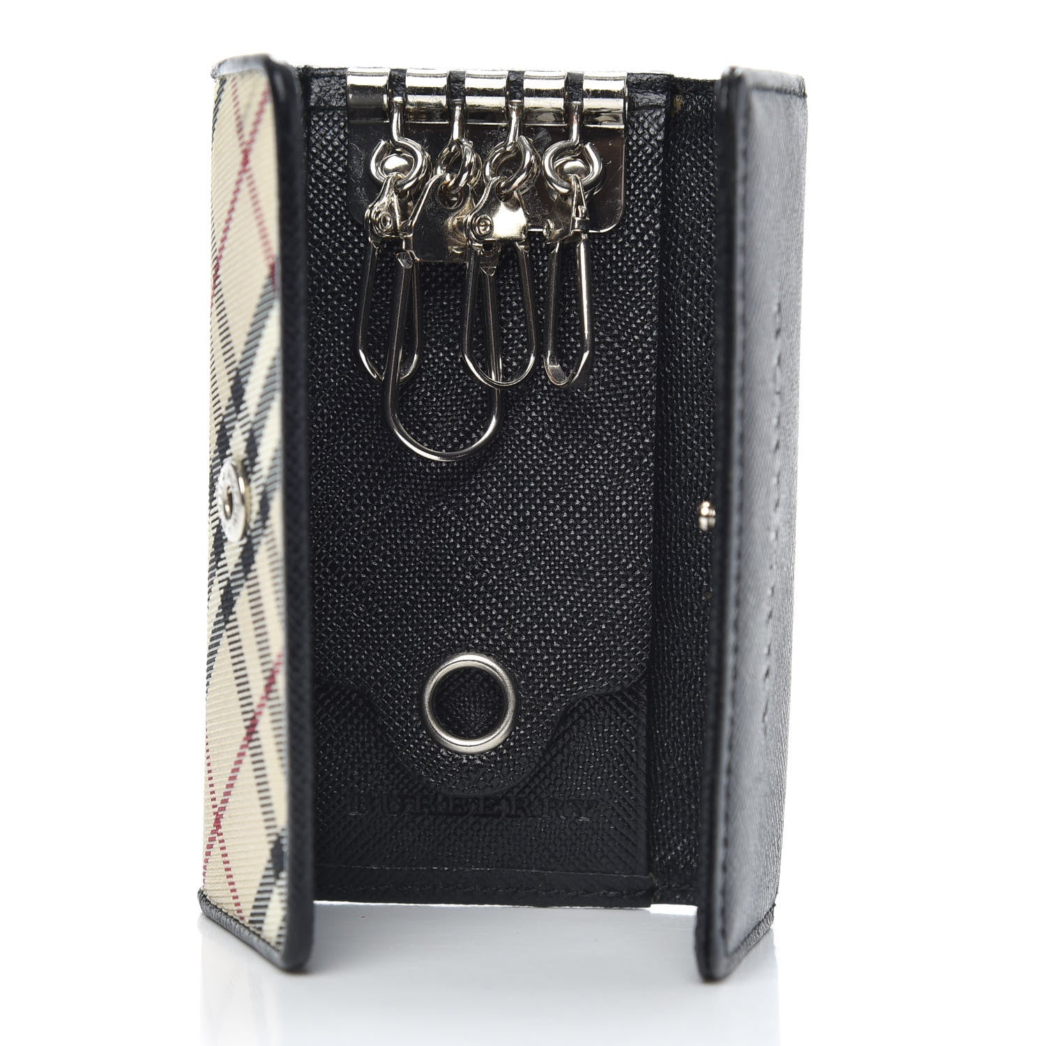 Burberry Nova Check 4 Key Holder Case Black 5 of 6