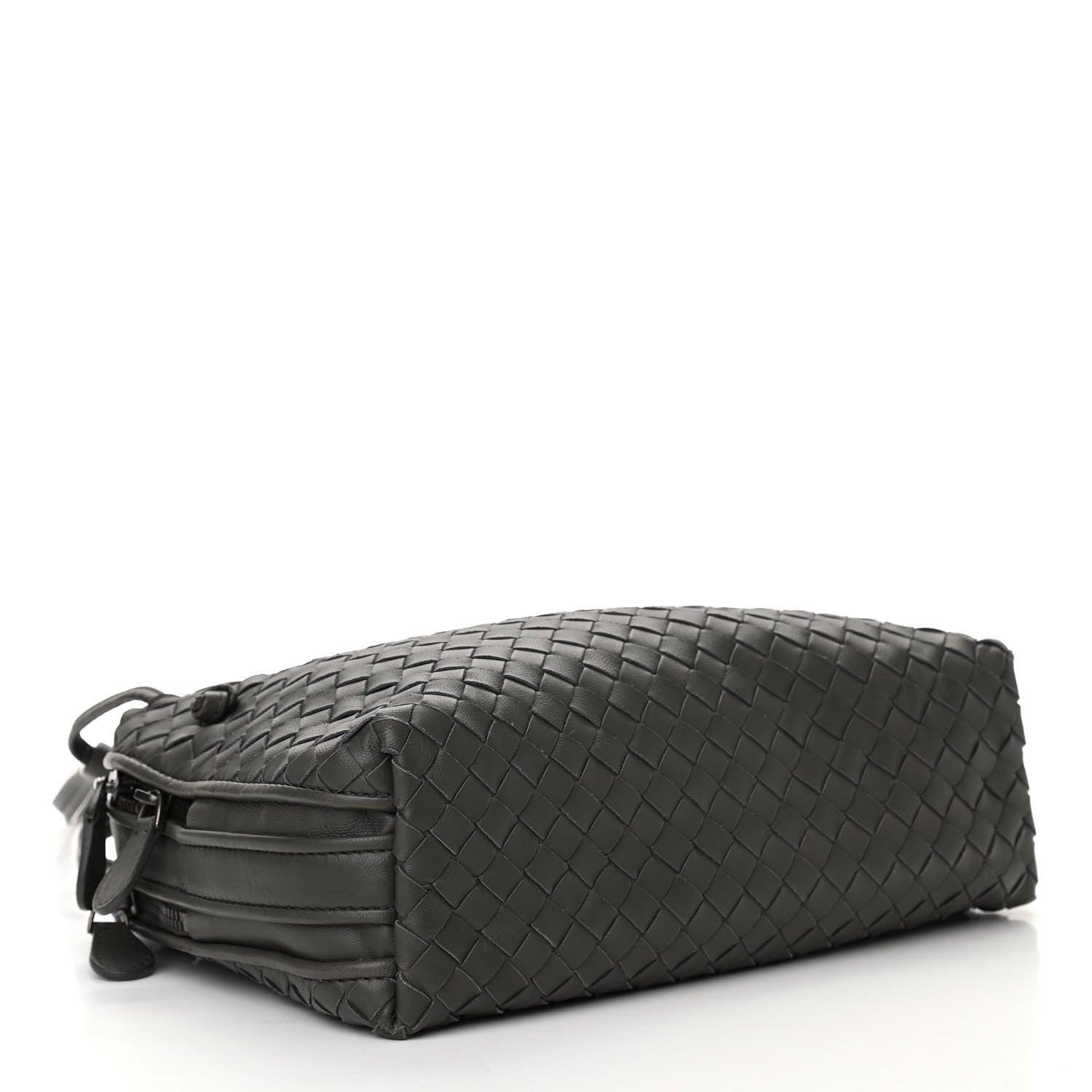 Bottega Veneta Nappa Intrecciato Crossbody Messenger Light Grey 4 of 12