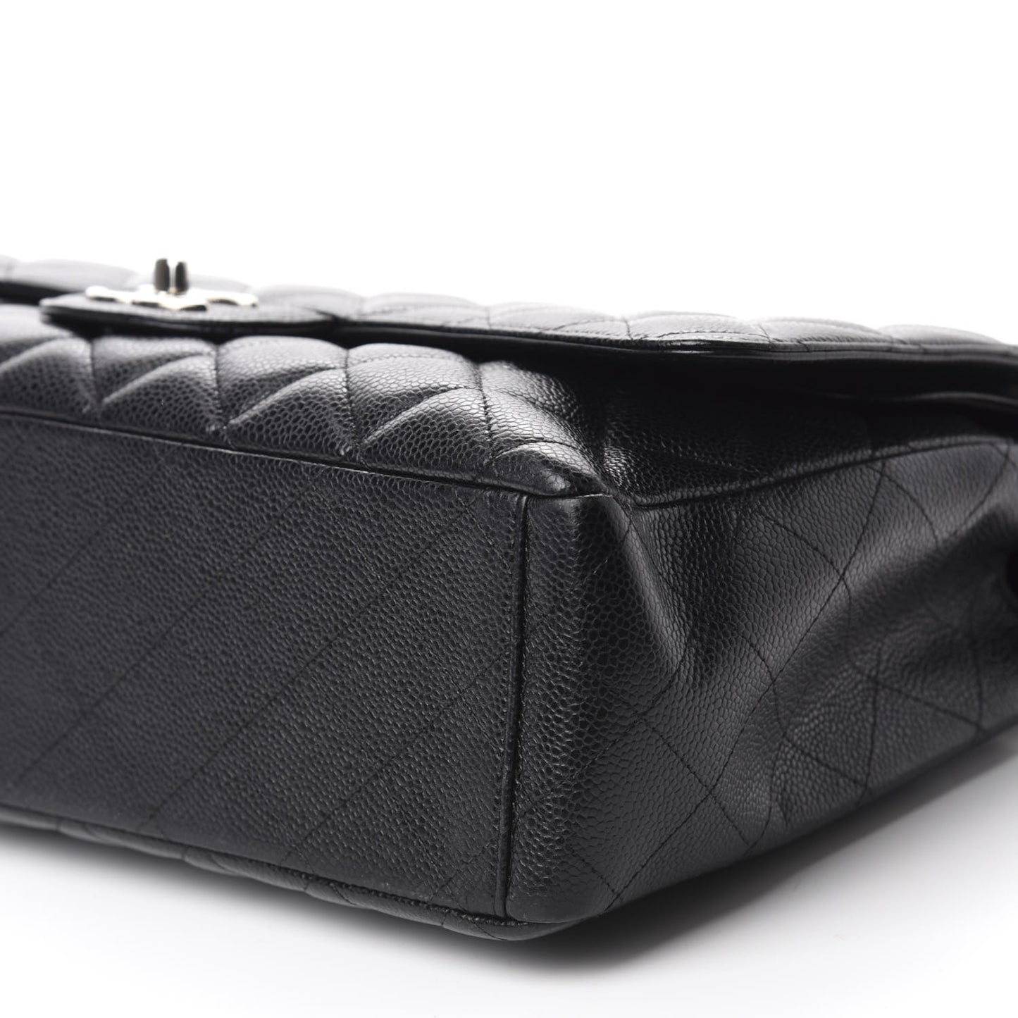 Caviar Quilted Maxi Double Flap Black