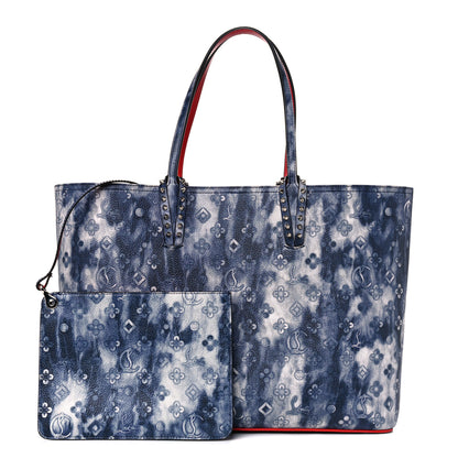Christian Louboutin Metallic Calfskin Tie Dye Spikes East West Cabata Tote Multicolor 1 of 13