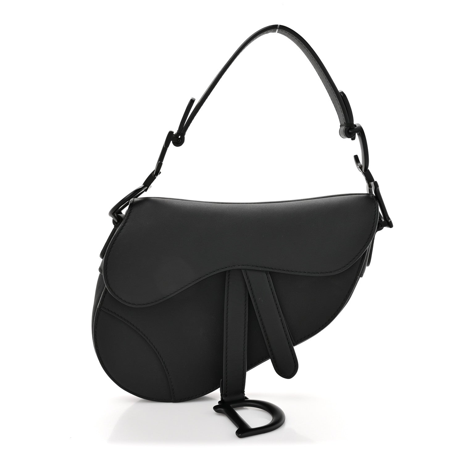 Christian Dior Ultra Matte Calfskin Mini Saddle Bag Black 1 of 10