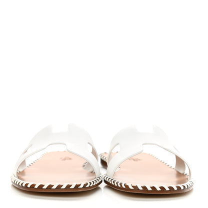 Hermes Calfskin Braided Oran Sandals 40.5 White 2 of 8