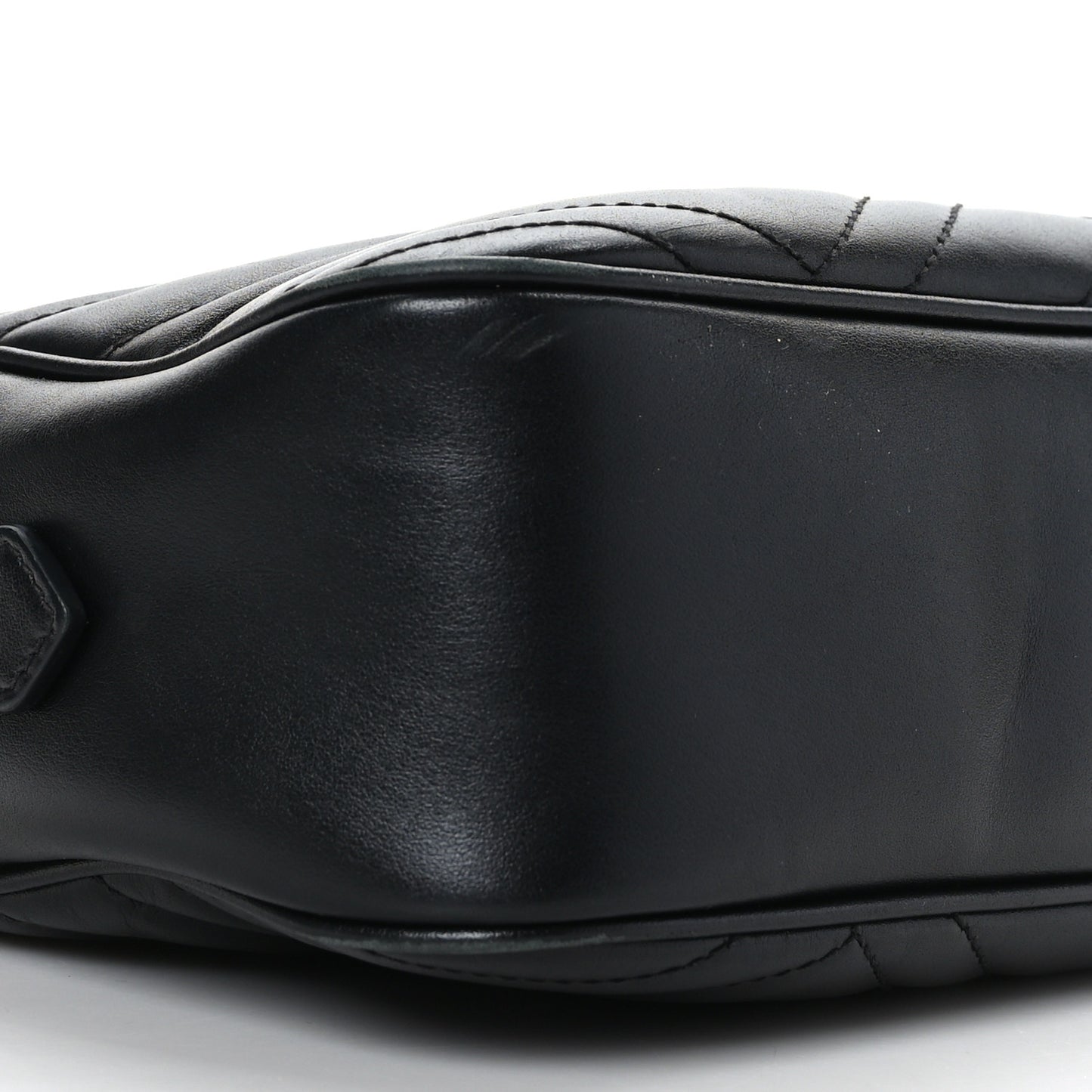 Calfskin Matelasse Small GG Marmont Chain Shoulder Bag Black