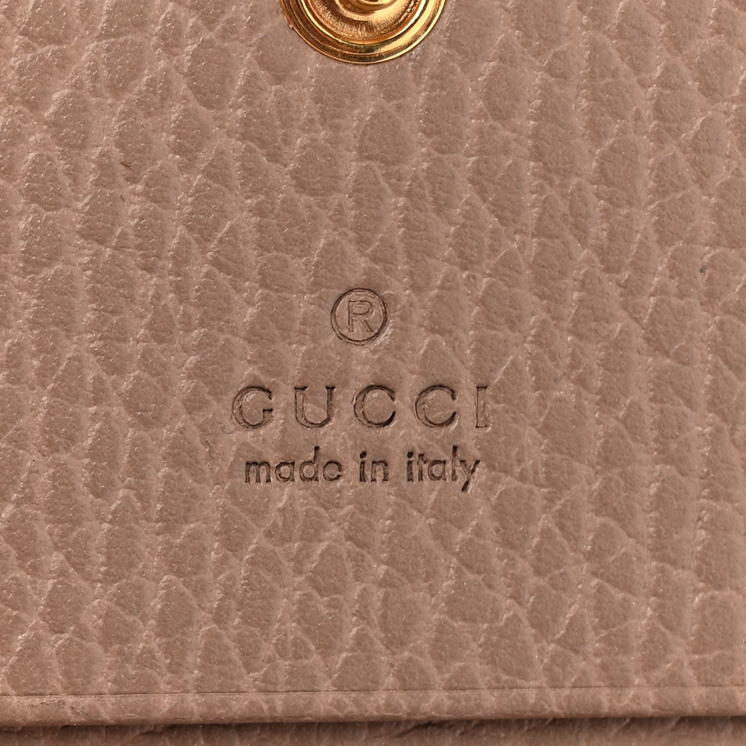 Gucci Dollar Calfskin GG Supreme Monogram GG Marmont Card Case Porcelain Rose Beige Ebony 7 of 10