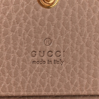 Gucci Dollar Calfskin GG Supreme Monogram GG Marmont Card Case Porcelain Rose Beige Ebony 7 of 10