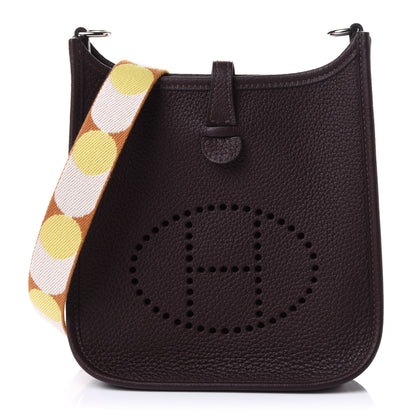 Hermes Taurillon Clemence Flipperball Sangle Evelyne TPM Rouge Sellier Caramel Nata Gold 1 of 10