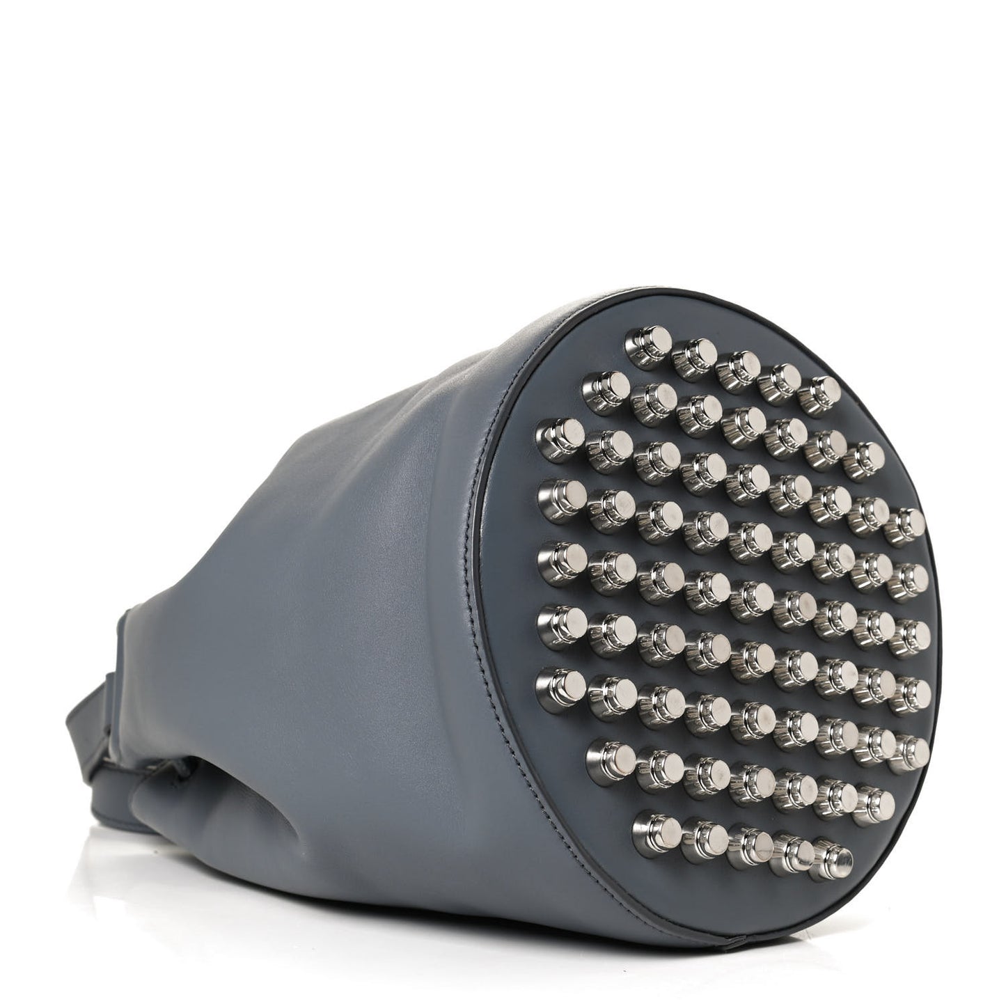 Calfskin Alpha Bucket Bag Grey Silver Hardware