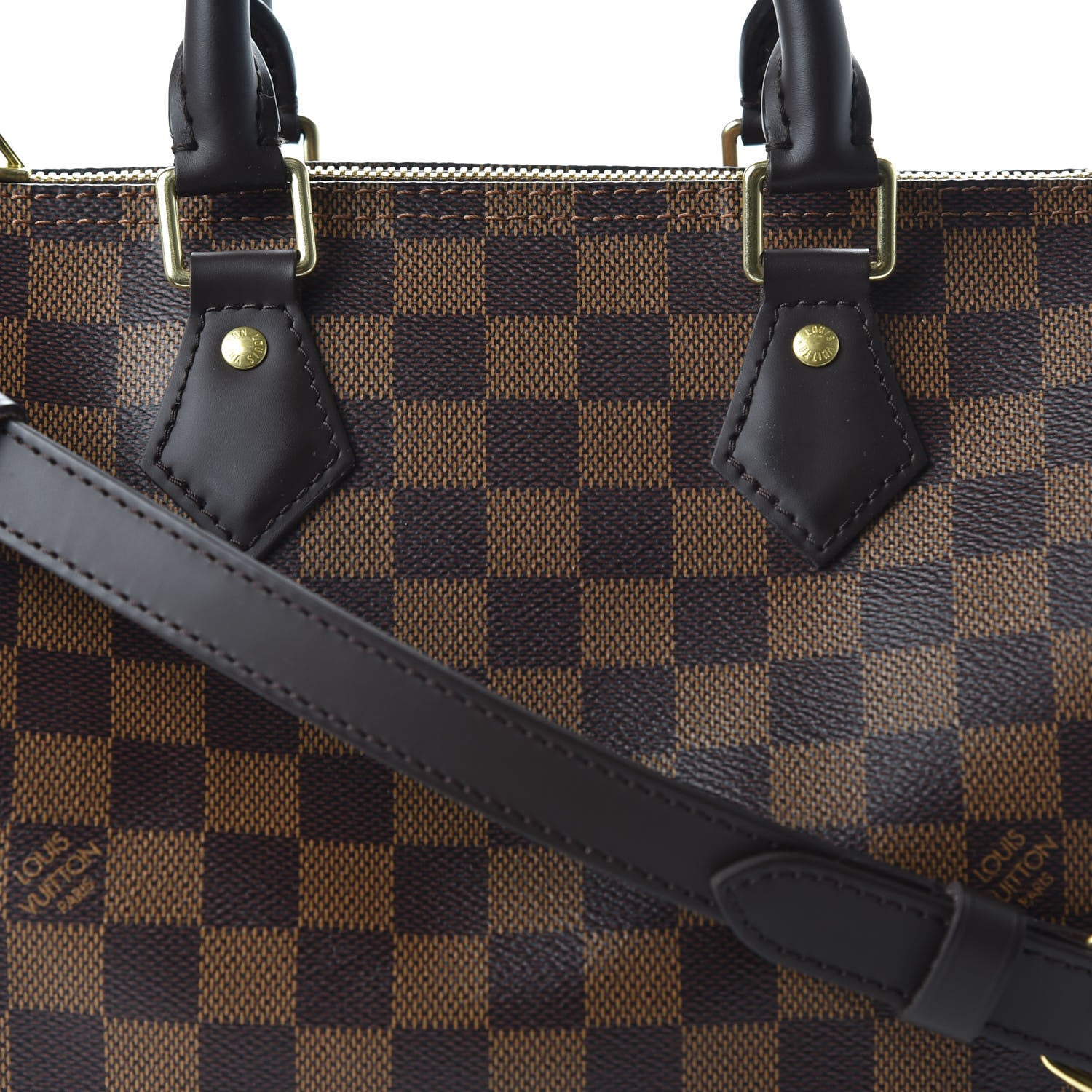 Louis Vuitton Damier Ebene Speedy Bandouliere 25 10 of 10