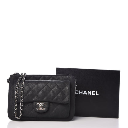 Chanel Iridescent Caviar Quilted Daily Zip Crossbody Bag Black 9 of 9