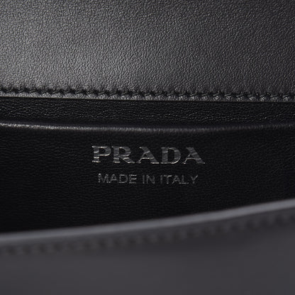 Prada City Calfskin Saffiano Studded Elektra Clutch Black 6 of 10