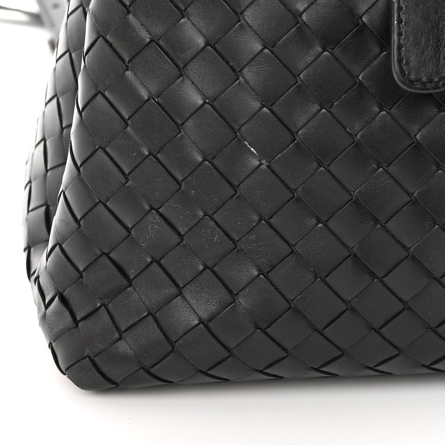 Nappa Intrecciato Small Roma Tote Black