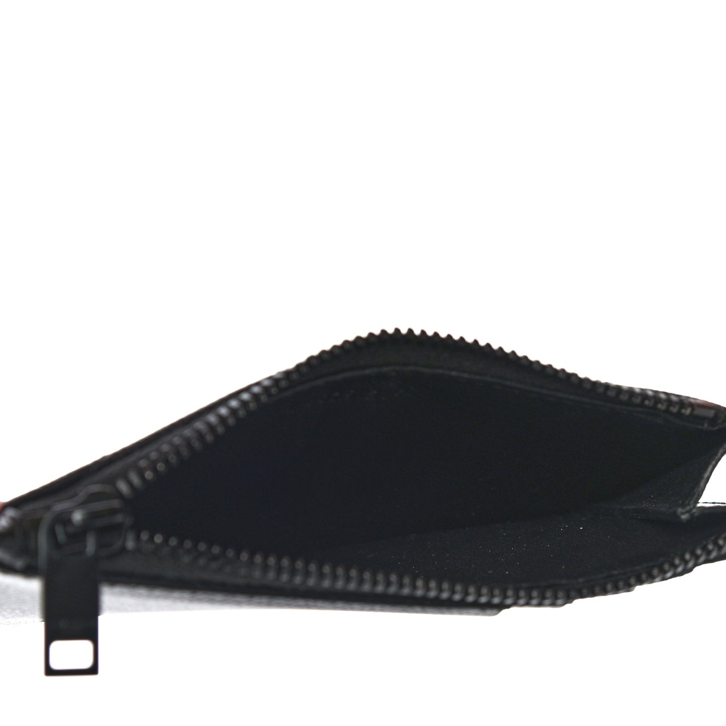 Grain De Poudre Matelasse Chevron Monogram Fragments Zippered Card Case Black