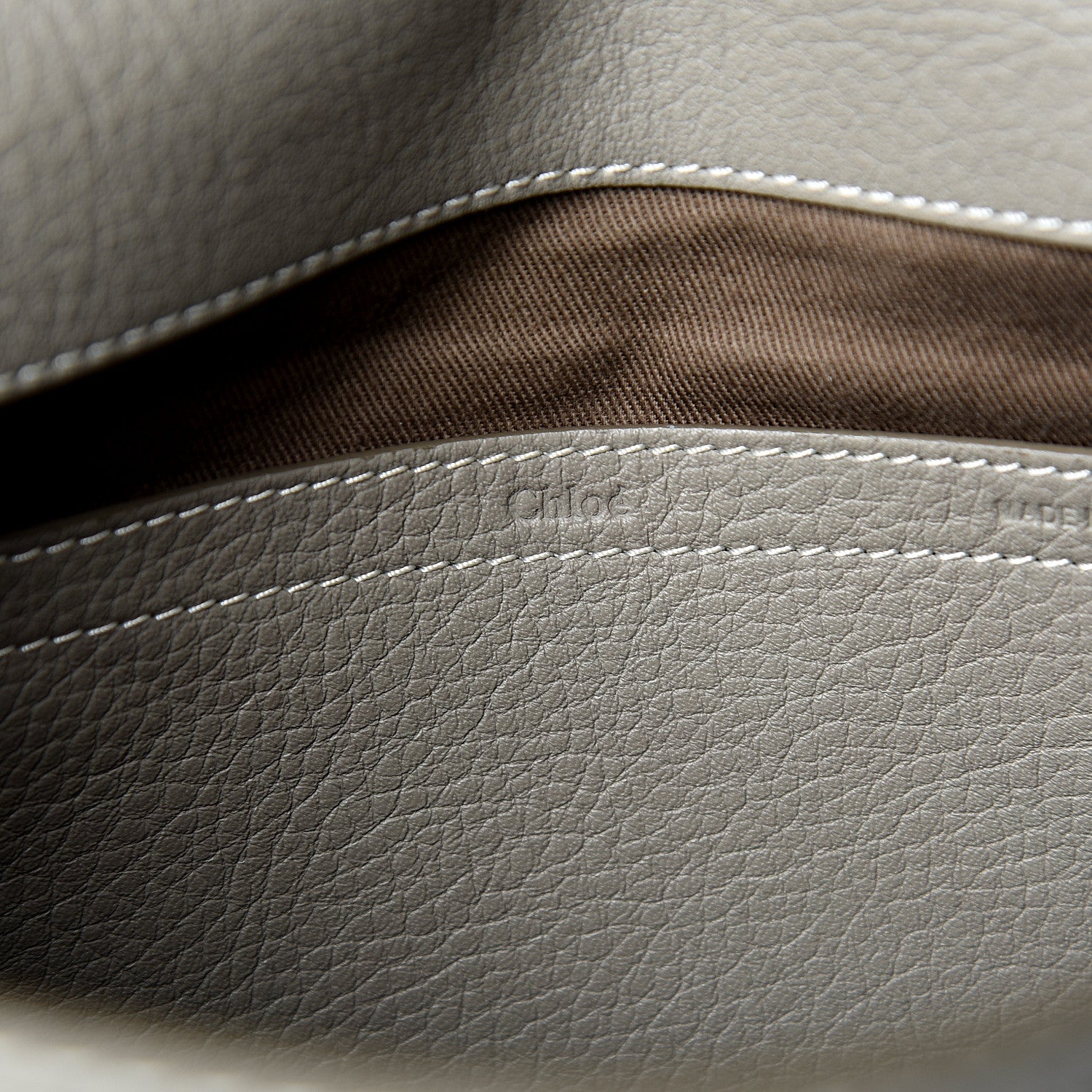 Chloe Calfskin Medium Marcie Round Crossbody Bag Cashmere Grey 5 of 9